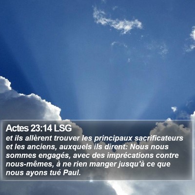 Actes 23:14 LSG Bible Verse Image