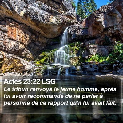 Actes 23:22 LSG Bible Verse Image
