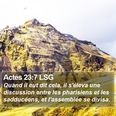 Actes 23:7 LSG Bible Verse Image