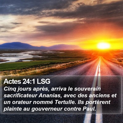 Actes 24:1 LSG Bible Verse Image