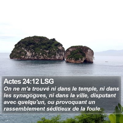 Actes 24:12 LSG Bible Verse Image