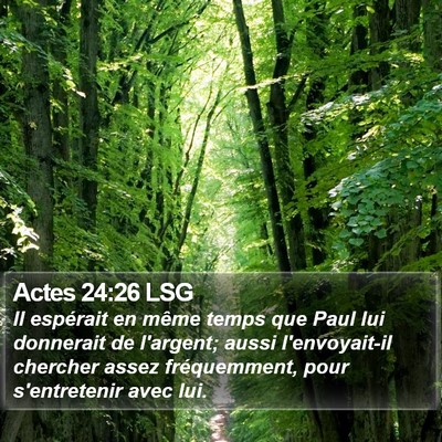Actes 24:26 LSG Bible Verse Image