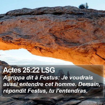 Actes 25:22 LSG Bible Verse Image