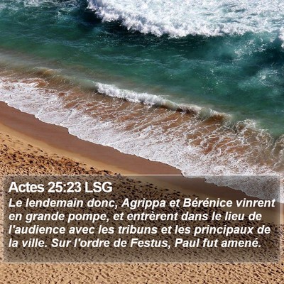 Actes 25:23 LSG Bible Verse Image