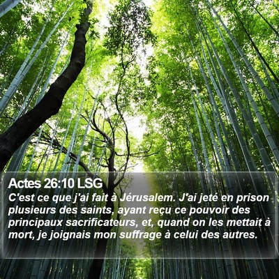 Actes 26:10 LSG Bible Verse Image