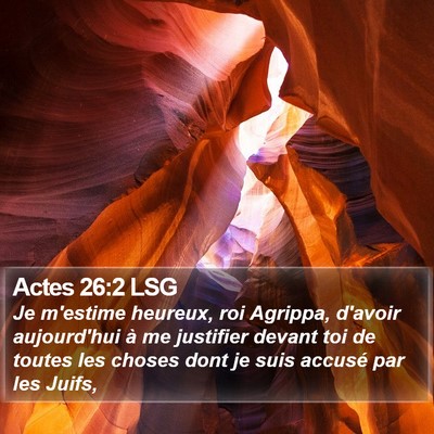 Actes 26:2 LSG Bible Verse Image
