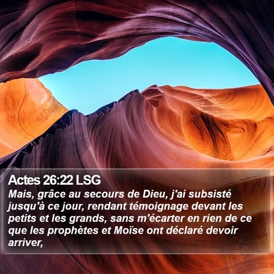 Actes 26:22 LSG Bible Verse Image