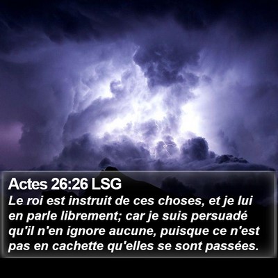 Actes 26:26 LSG Bible Verse Image
