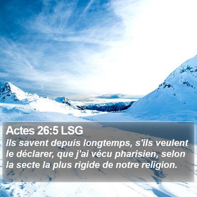 Actes 26:5 LSG Bible Verse Image