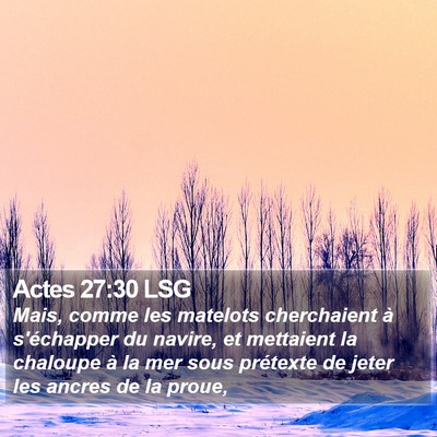 Actes 27:30 LSG Bible Verse Image