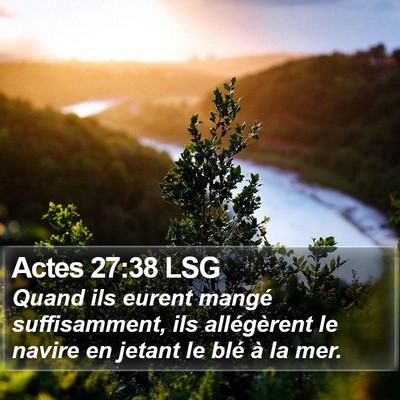 Actes 27:38 LSG Bible Verse Image