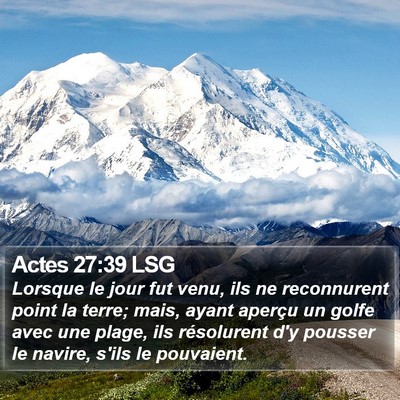 Actes 27:39 LSG Bible Verse Image
