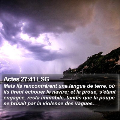 Actes 27:41 LSG Bible Verse Image