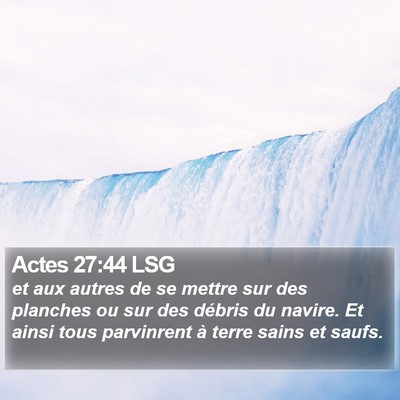 Actes 27:44 LSG Bible Verse Image