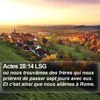 Actes 28:14 LSG Bible Verse Image