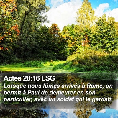 Actes 28:16 LSG Bible Verse Image