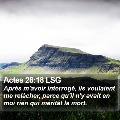 Actes 28:18 LSG Bible Verse Image
