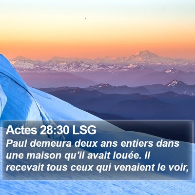 Actes 28:30 LSG Bible Verse Image