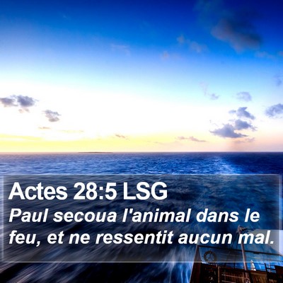 Actes 28:5 LSG Bible Verse Image