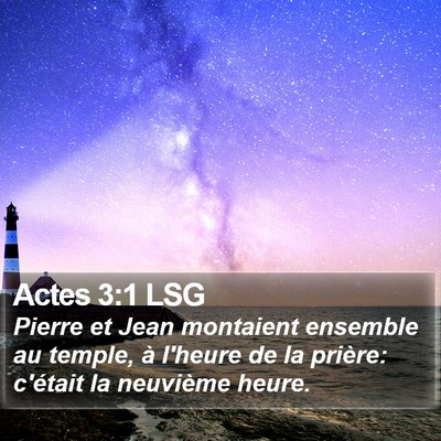 Actes 3:1 LSG Bible Verse Image