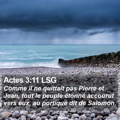 Actes 3:11 LSG Bible Verse Image