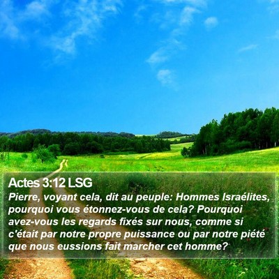Actes 3:12 LSG Bible Verse Image