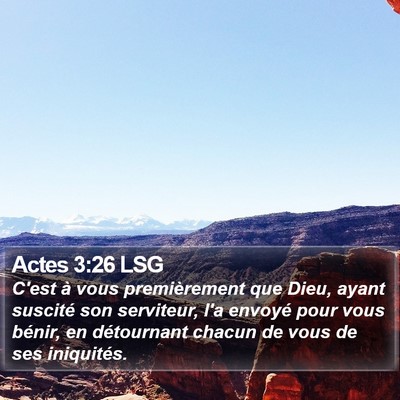 Actes 3:26 LSG Bible Verse Image
