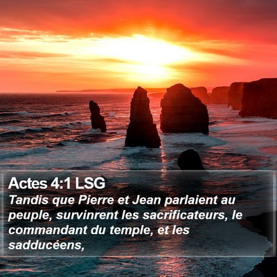 Actes 4:1 LSG Bible Verse Image
