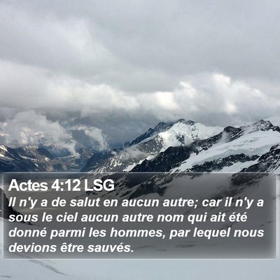Actes 4:12 LSG Bible Verse Image