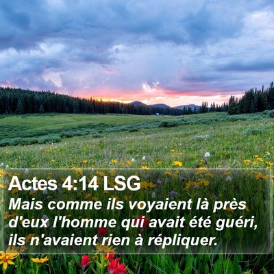 Actes 4:14 LSG Bible Verse Image