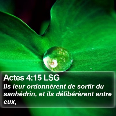Actes 4:15 LSG Bible Verse Image