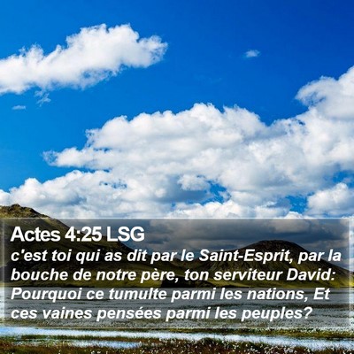 Actes 4:25 LSG Bible Verse Image