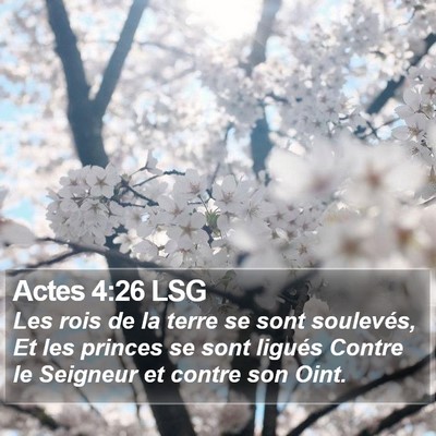Actes 4:26 LSG Bible Verse Image