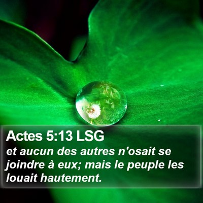 Actes 5:13 LSG Bible Verse Image