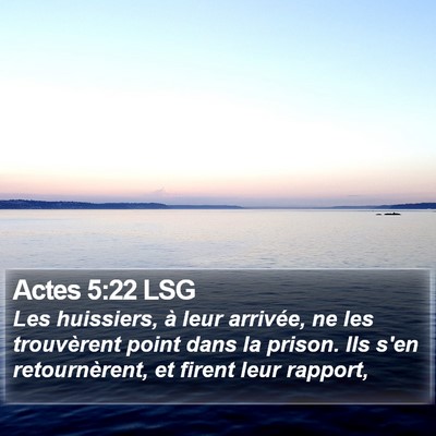 Actes 5:22 LSG Bible Verse Image