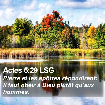 Actes 5:29 LSG Bible Verse Image