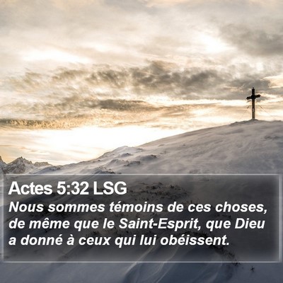 Actes 5:32 LSG Bible Verse Image