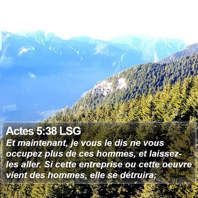 Actes 5:38 LSG Bible Verse Image
