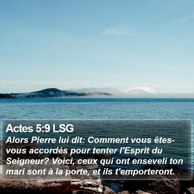 Actes 5:9 LSG Bible Verse Image