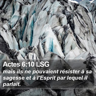 Actes 6:10 LSG Bible Verse Image