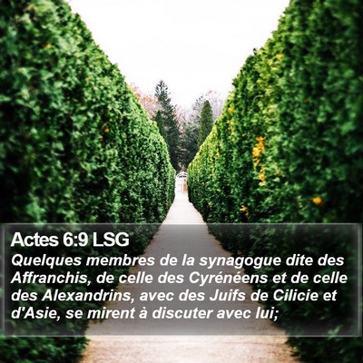 Actes 6:9 LSG Bible Verse Image