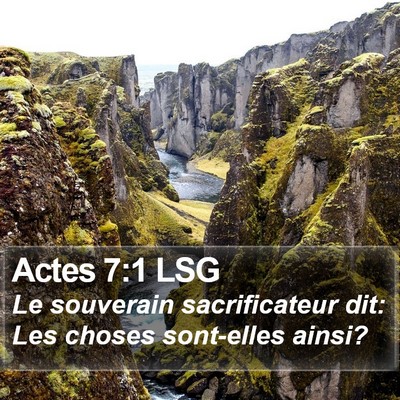 Actes 7:1 LSG Bible Verse Image