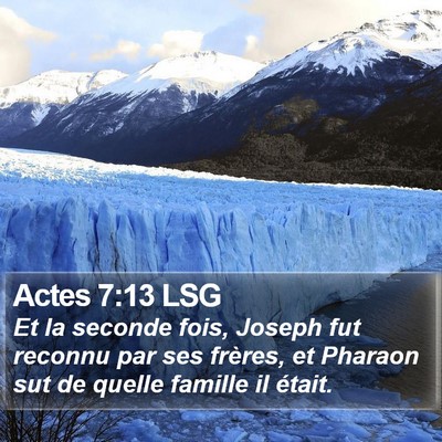 Actes 7:13 LSG Bible Verse Image