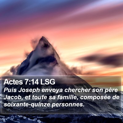 Actes 7:14 LSG Bible Verse Image