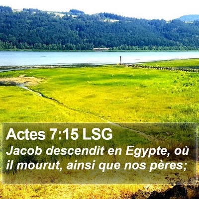 Actes 7:15 LSG Bible Verse Image