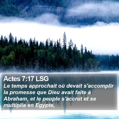 Actes 7:17 LSG Bible Verse Image