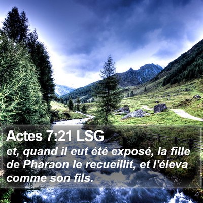 Actes 7:21 LSG Bible Verse Image