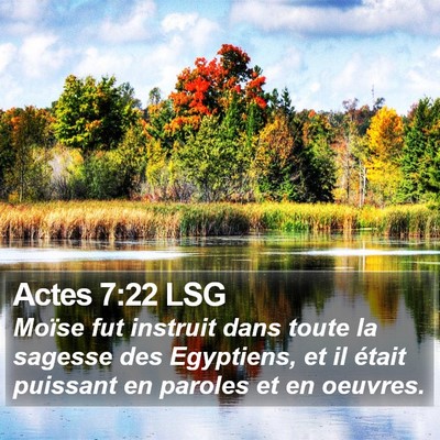 Actes 7:22 LSG Bible Verse Image