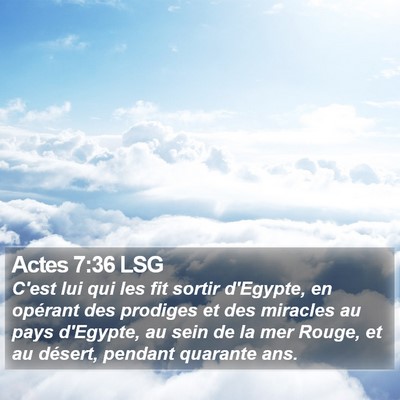 Actes 7:36 LSG Bible Verse Image