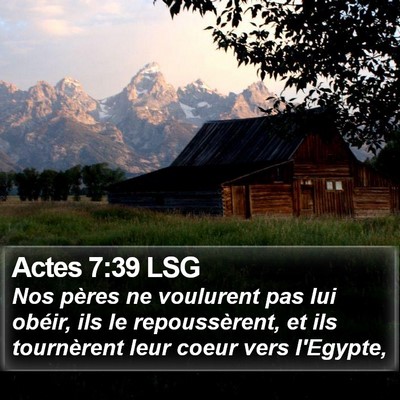 Actes 7:39 LSG Bible Verse Image